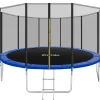 Trampolines-tectake Trampoline Garfunky met veiligheidsnet, Zwart/blauw
