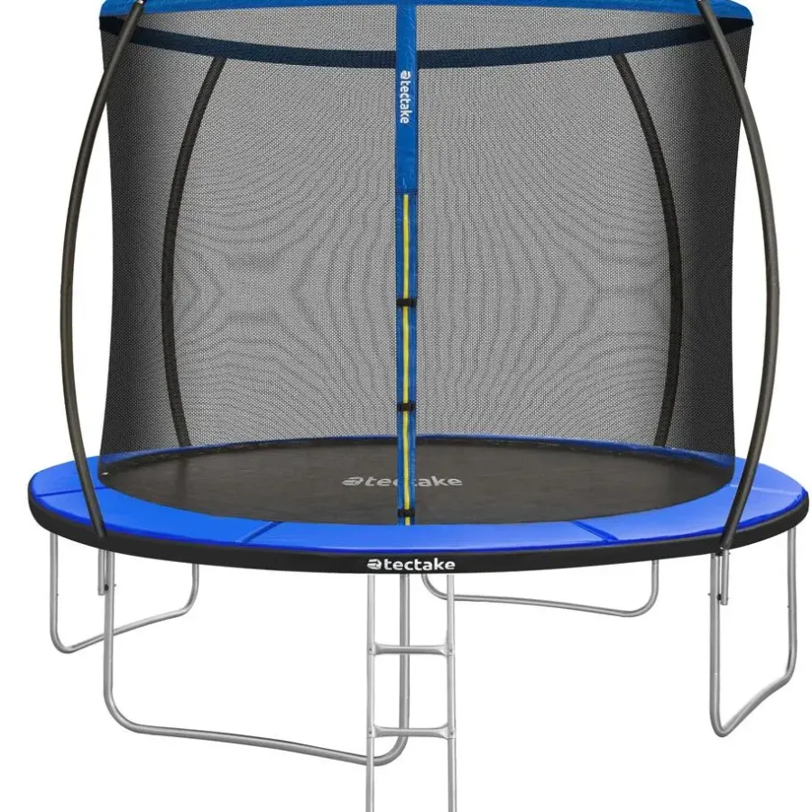Trampolines-tectake Trampoline Jumpy met veiligheidsnet, Zwart/blauw
