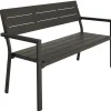 Tuinbanken-tectake Tuinbank Line 2-zitter met aluminium frame 128x59x88cm, Donkergrijs