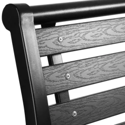 tectake Tuinbank Pino 3-zitter 126x62x81,5cm, Zwart