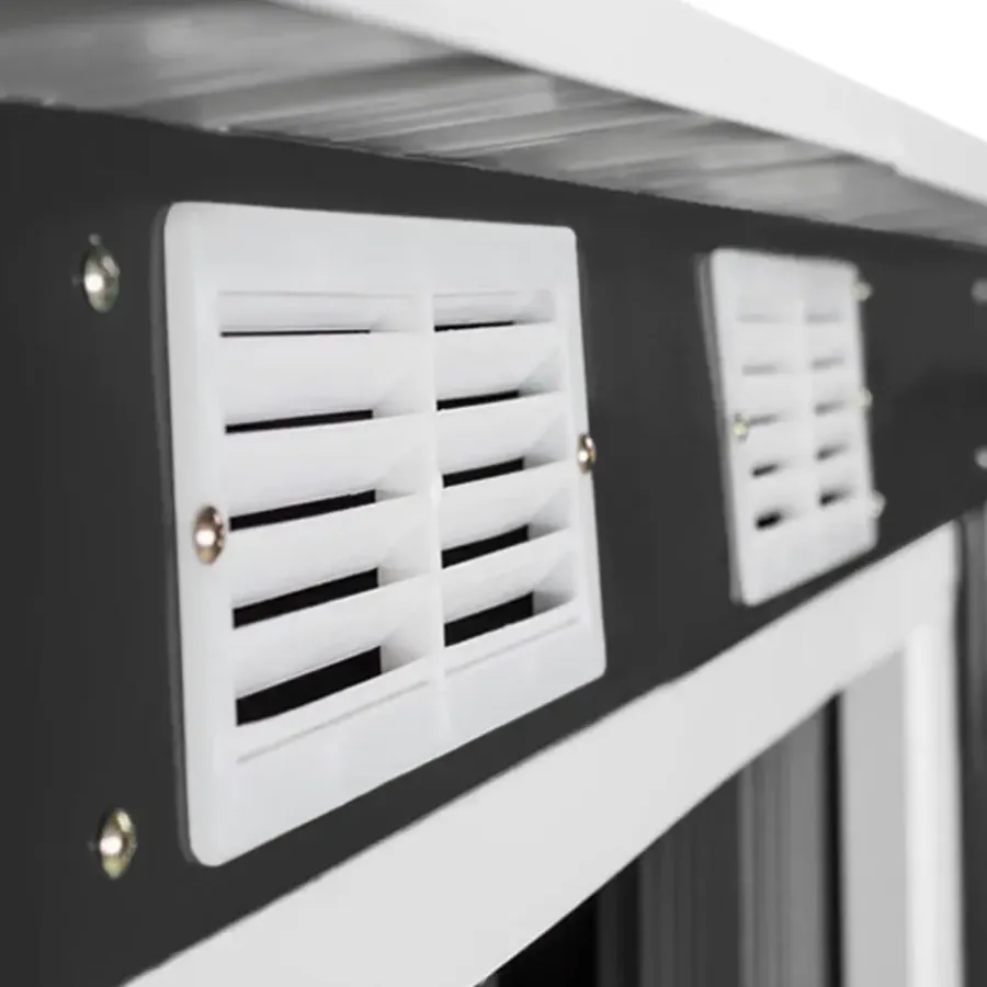 tectake Tuinhuis met hellend dak, Grijs/wit