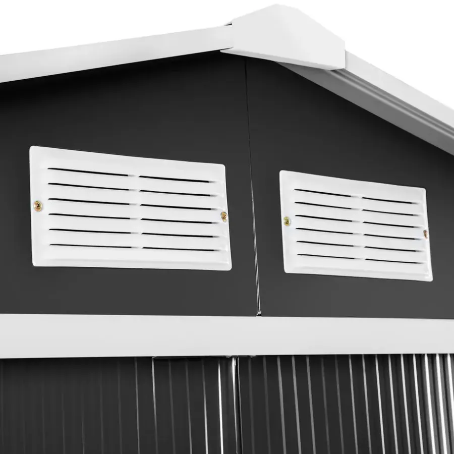 Tuinhuizen-tectake Tuinhuis met zadeldak , Grijs/wit