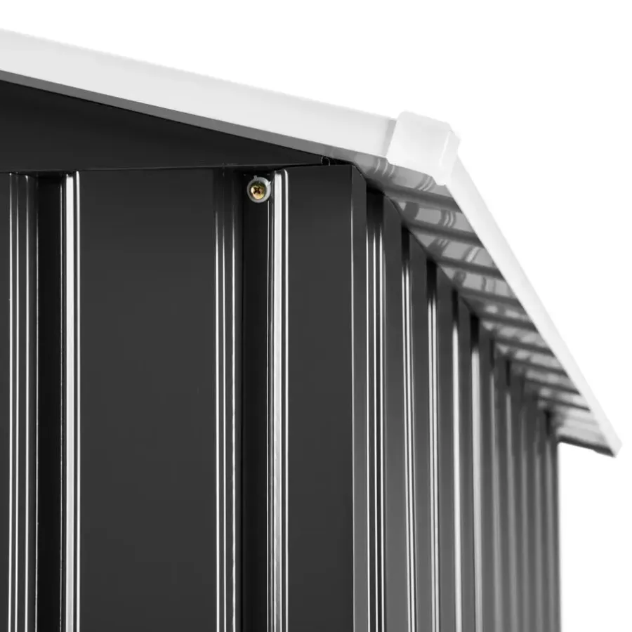 Tuinhuizen-tectake Tuinhuis met zadeldak , Grijs/wit