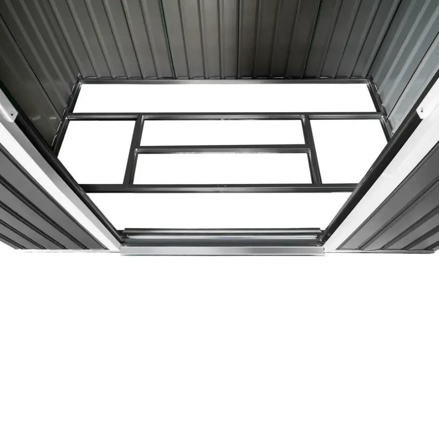Tuinhuizen-tectake Tuinhuis met zadeldak , Grijs/wit
