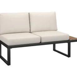 Loungesets|Loungesets-tectake Tuin-loungeset Eliar, 4-delig, met aluminium frame, Zwart