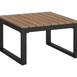 Loungesets|Loungesets-tectake Tuin-loungeset Eliar, 4-delig, met aluminium frame, Zwart