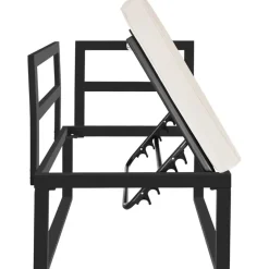 Loungesets|Loungesets-tectake Tuin-loungeset Eliar, 4-delig, met aluminium frame, Zwart