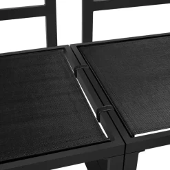 Loungesets|Loungesets-tectake Tuin-loungeset Eliar, 4-delig, met aluminium frame, Zwart