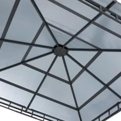 tectake Tuinpaviljoen Caracas, weerbestendig, polycarbonaat-dakplaten, Grijs