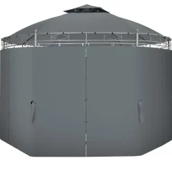 tectake Tuinpaviljoen Siana Ø 3.5m, Antraciet