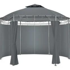 tectake Tuinpaviljoen Siana Ø 3.5m, Antraciet