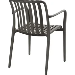 Tuinstoelen-tectake Tuinstoelen Alcudia, weerbestendig, stapelbaar, Antraciet