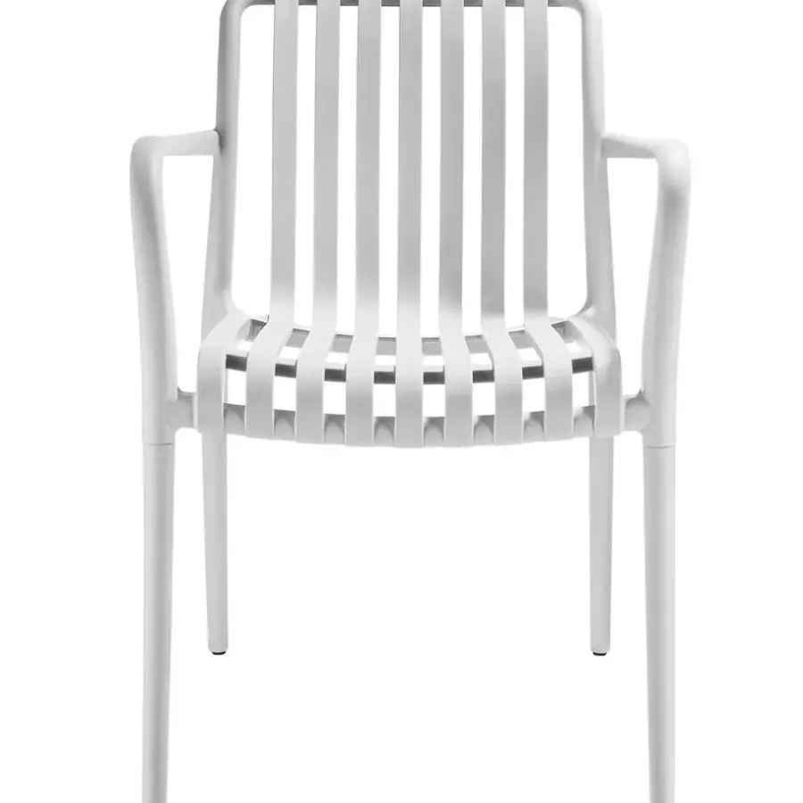 Tuinstoelen-tectake Tuinstoelen Alcudia, weerbestendig, stapelbaar, Crème