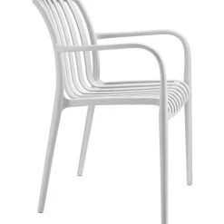 Tuinstoelen-tectake Tuinstoelen Alcudia, weerbestendig, stapelbaar, Crème