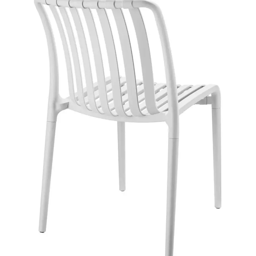 tectake Tuinstoelen Alcudia, weerbestendig, stapelbaar, Crème