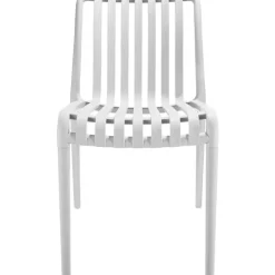 tectake Tuinstoelen Alcudia, weerbestendig, stapelbaar, Crème