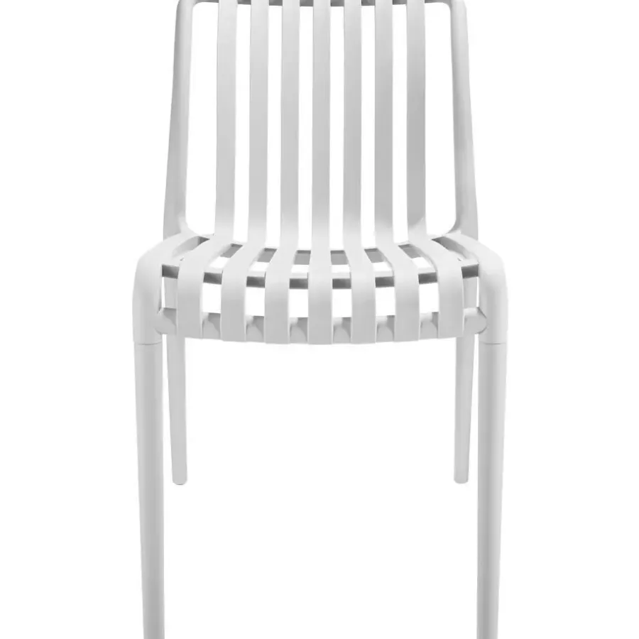 tectake Tuinstoelen Alcudia, weerbestendig, stapelbaar, Crème