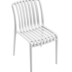 tectake Tuinstoelen Alcudia, weerbestendig, stapelbaar, Crème