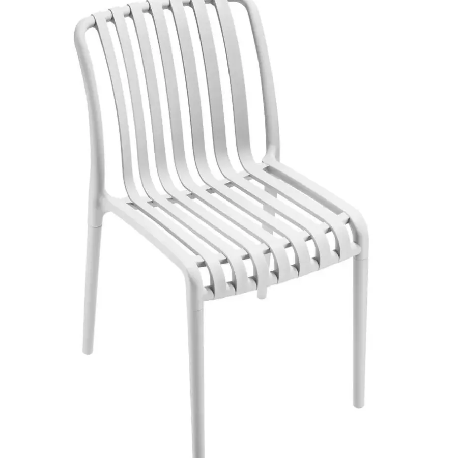 tectake Tuinstoelen Alcudia, weerbestendig, stapelbaar, Crème