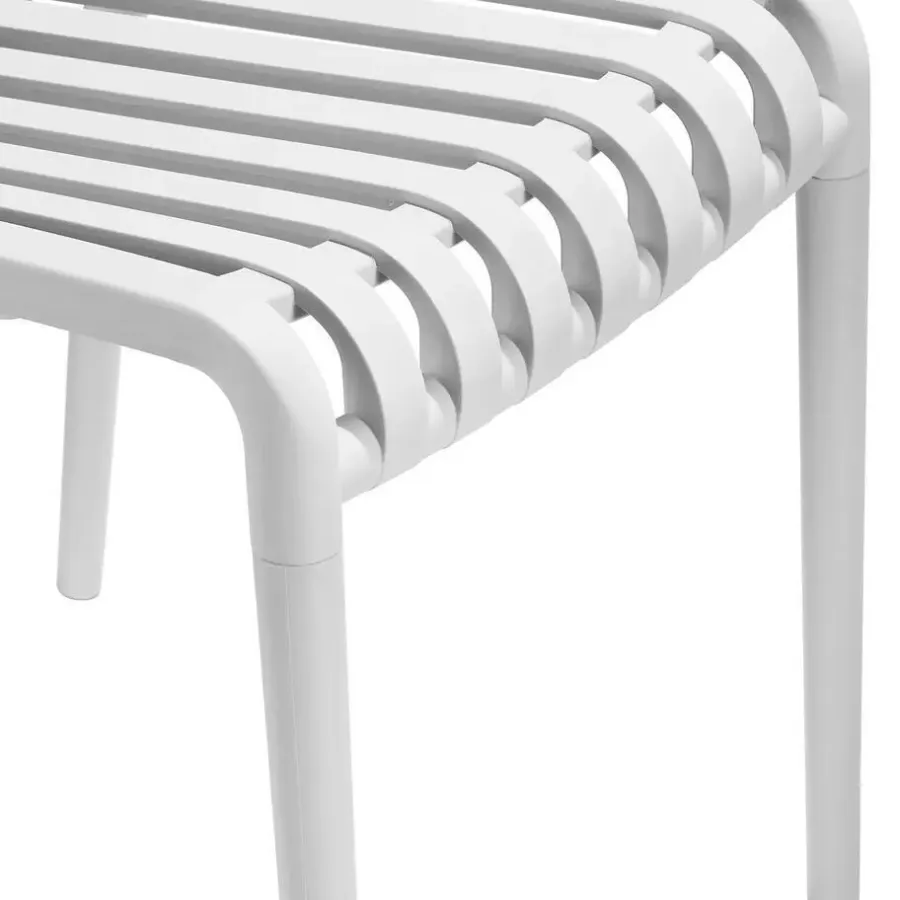 tectake Tuinstoelen Alcudia, weerbestendig, stapelbaar, Crème