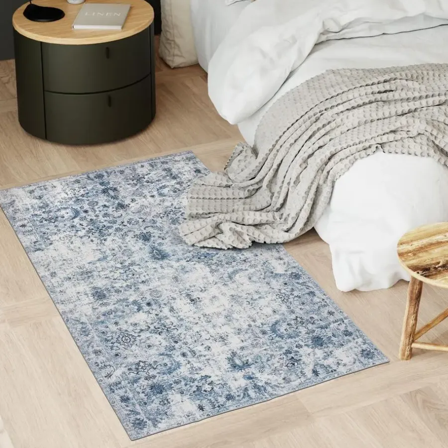 Laagpolige Vloerkleden-tectake ® Vintage design vloerkleed Amara, laagpolig 80 x 150 cm