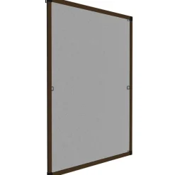 Raam En Deurhorren-tectake Vliegenhor voor raamkozijnen - 100 x 120 cm - Bruin