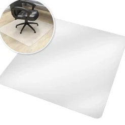 tectake Vloerbeschermende mat voor bureaustoelen, Wit