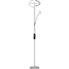 Staande Lampen-tectake Vloerlamp Auralis LED 20W, leeslamp, dimbaar, Mat Nikkel
