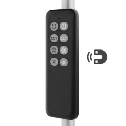 Staande Lampen-tectake Vloerlamp Auralis LED 20W, leeslamp, dimbaar, Mat Nikkel