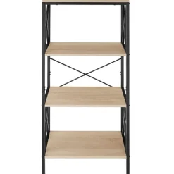 tectake Wandkast Barry 61,5x31,5x133,5cm, Industrieel Licht Hout, Eiken Sonoma