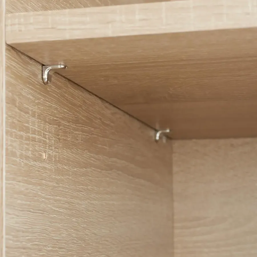 tectake Wandkast Doncaster 60x38x125cm, Industrieel Licht Hout, Eiken Sonoma