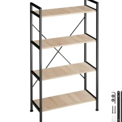 Boekenkasten|Boekenkasten-tectake Wandkast Leeds 67,5 x 31,5 x 121,5cm