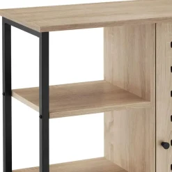 Wandkasten-tectake Wandkast 71x32x82cm, Industrieel Licht Hout, Eiken Sonoma