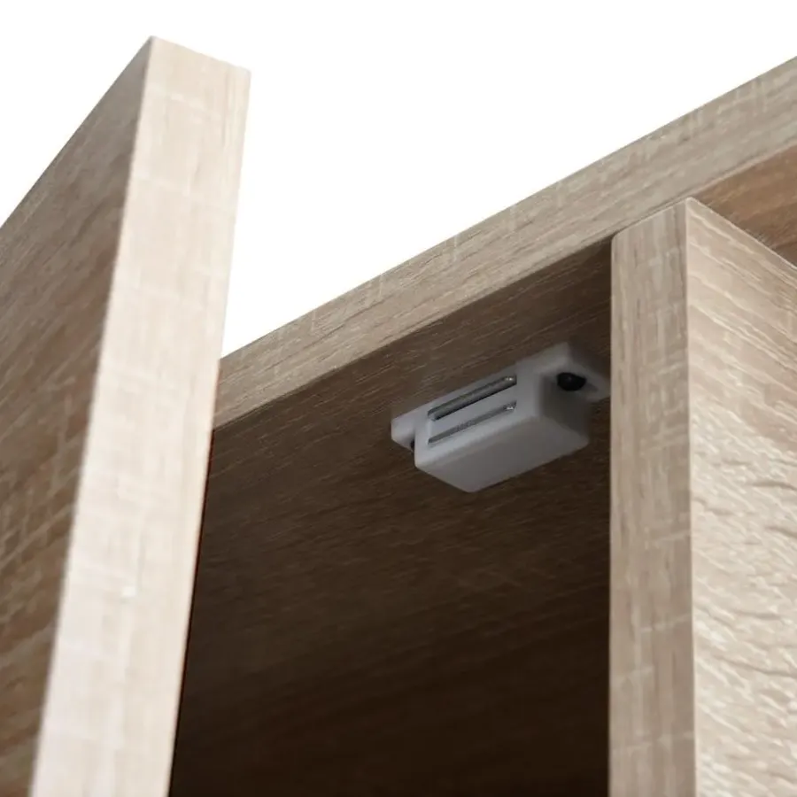 tectake Wandkast 71x32x82cm, Industrieel Licht Hout, Eiken Sonoma