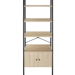 tectake Wandrek Brentwood 57,5x34x173cm, Industrieel Licht Hout, Eiken Sonoma
