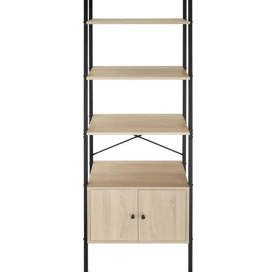 tectake Wandrek Brentwood 57,5x34x173cm, Industrieel Licht Hout, Eiken Sonoma