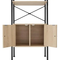 tectake Wandrek Brentwood 57,5x34x173cm, Industrieel Licht Hout, Eiken Sonoma