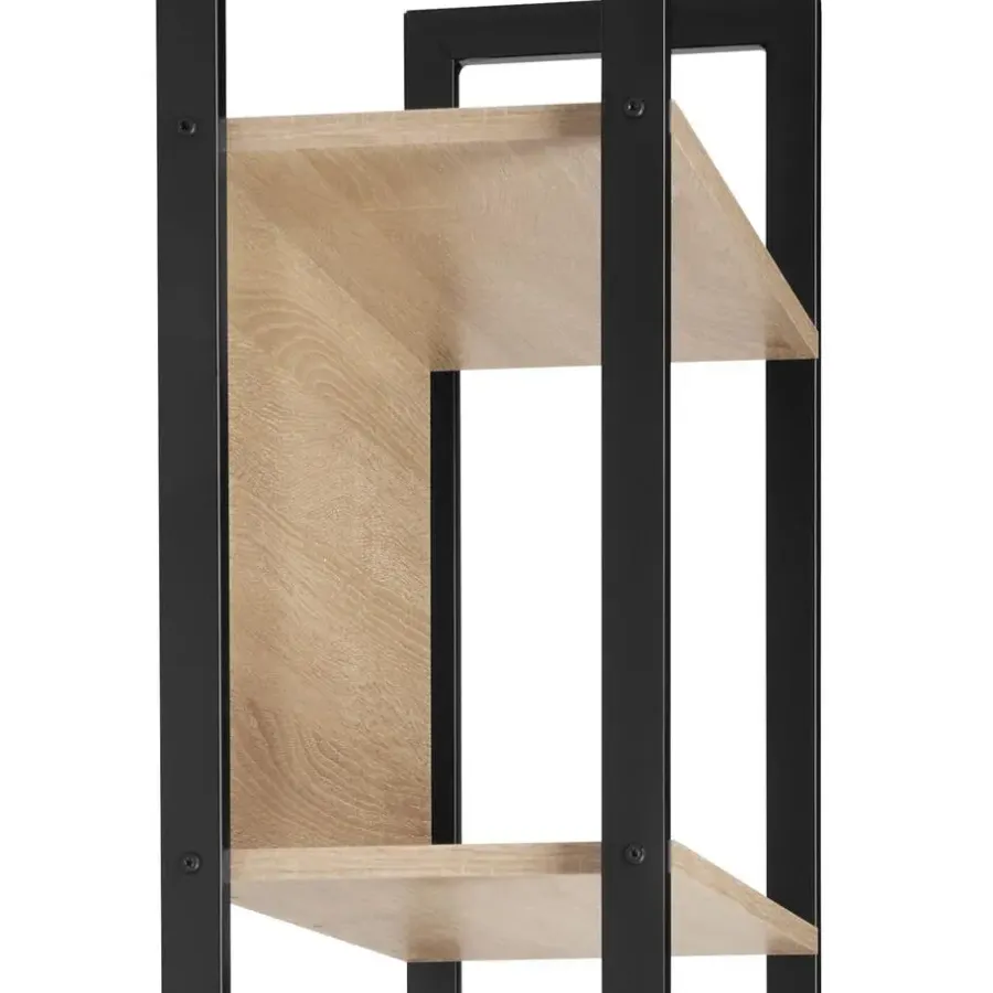 tectake Wandrek Westport 62x24x165,5cm, Industrieel Licht Hout, Eiken Sonoma