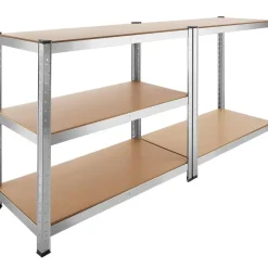 Stellingkasten-tectake Werkplaatsrek, Zilver