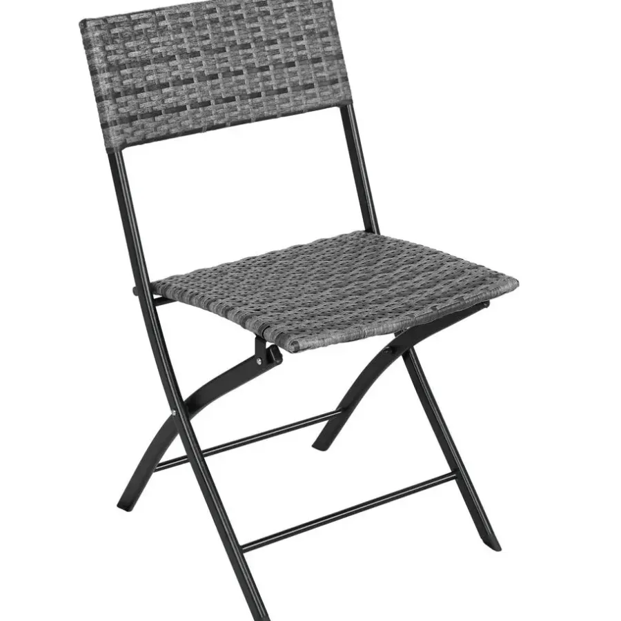 tectake Wicker balkonset Trevi, Grijs