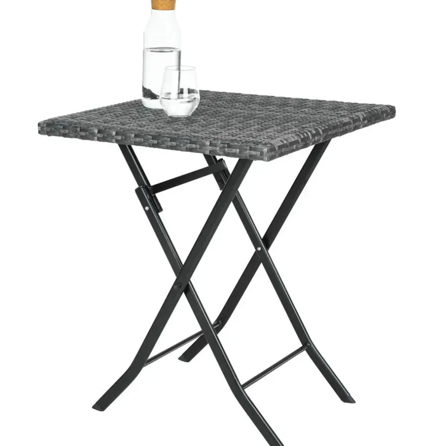 tectake Wicker balkonset Trevi, Grijs