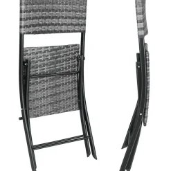 tectake Wicker balkonset Trevi, Grijs
