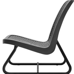 Bistro- & Balkonsets-tectake Wicker bistroset Modica voor 2 personen - Grijs