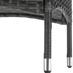 tectake Wicker bistroset Luzern 2+1 met kussenhoezen in 2 kleuren - Grijs
