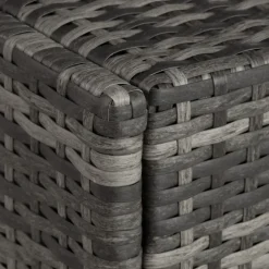 tectake Wicker ligbed Cassis, Grijs
