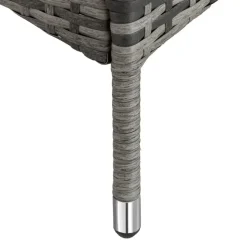 tectake Wicker ligbed Cassis, Grijs
