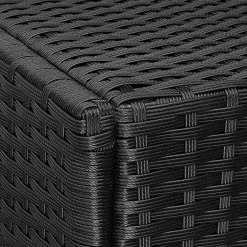 Ligbedden-tectake Wicker ligbed met wielen, Zwart/beige