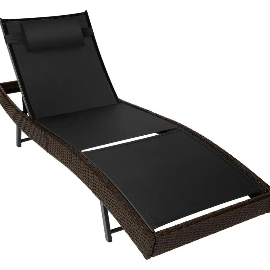 tectake Wicker ligbed Moana, Bruin Mix