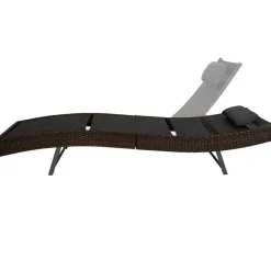 tectake Wicker ligbed Moana, Bruin Mix