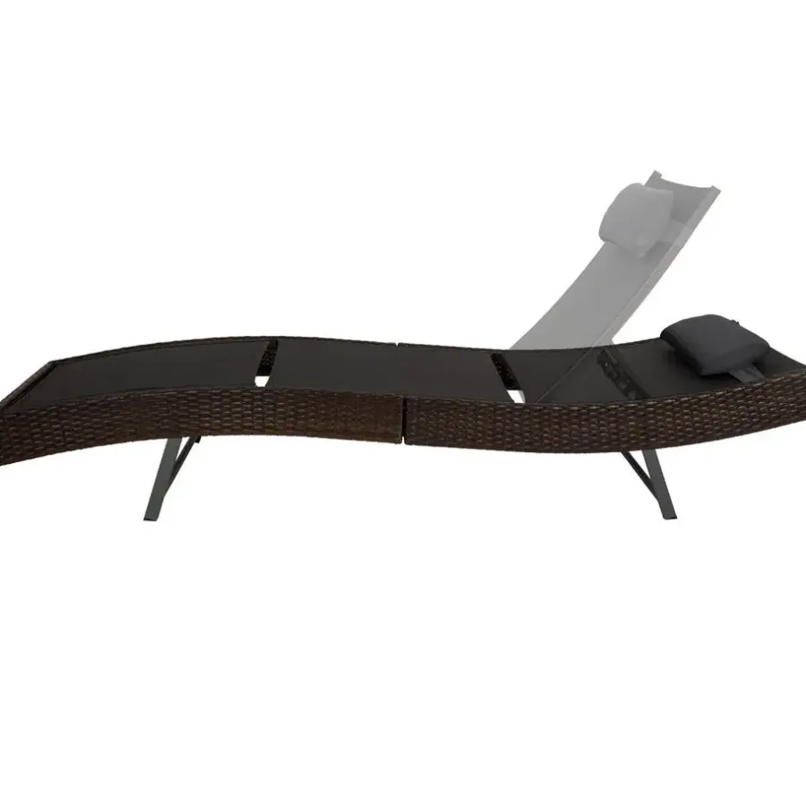 tectake Wicker ligbed Moana, Bruin Mix